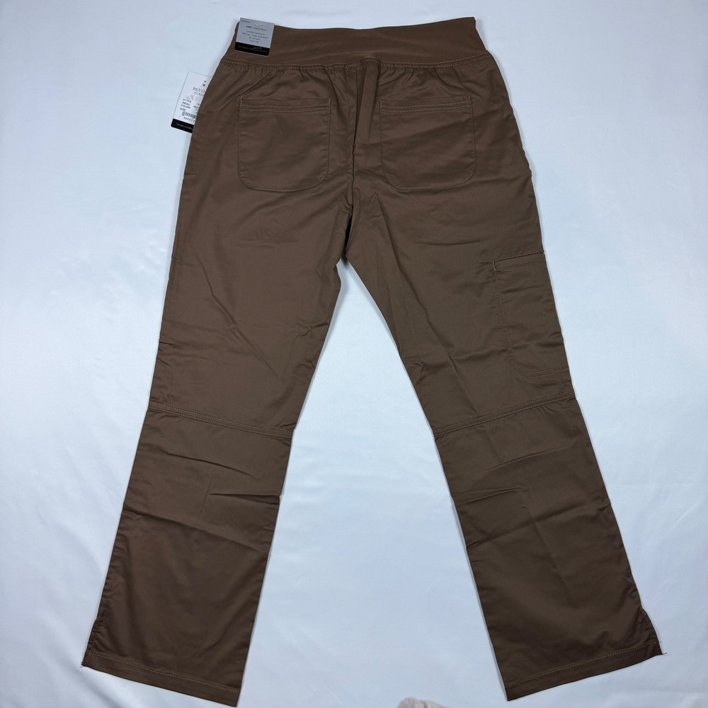 Beyond Scrubs Abby 6 Pocket Yoga Pant Cocoa Brown Flare Leg Petite Small 19129_P - Picture 7 of 7
